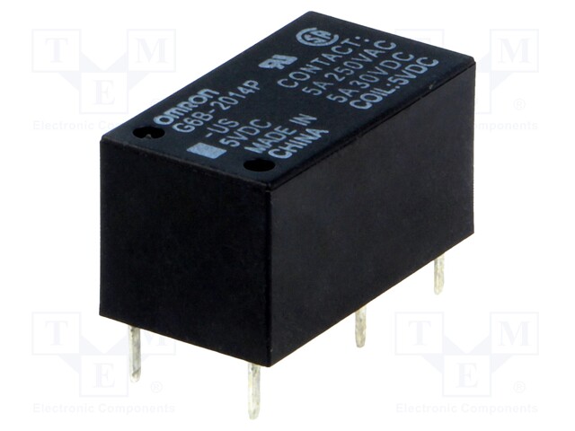 Relay: electromagnetic; DPST-NC; Ucoil: 5VDC; 5A/250VAC; 5A/30VDC