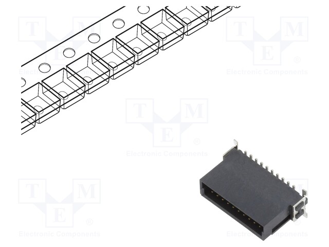 Connector: PCB to PCB; male; PIN: 20; 1.27mm; -55÷125°C; UL94V-0