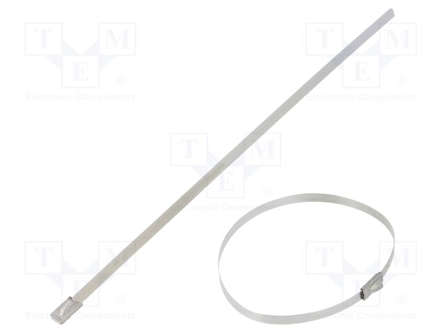 Cable tie; L: 201mm; W: 4.6mm; stainless steel AISI 304; 890N