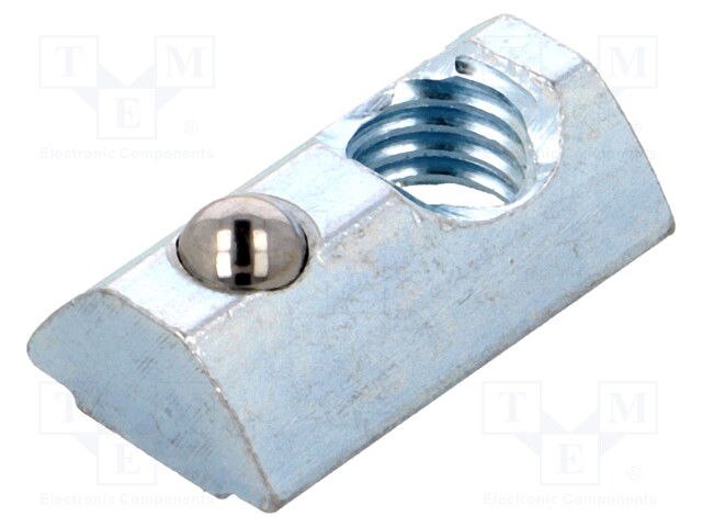 Nut; for profiles; Width of the groove: 8mm; steel; zinc