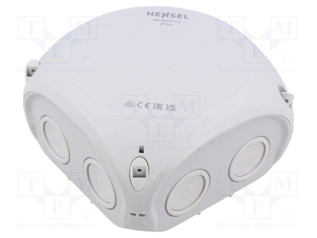 Enclosure: junction box; IP66; with membrane cable glands; grey