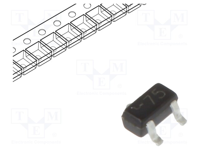 Diode: Schottky switching; SMD; 70V; 70mA; 5ns; Ufmax: 0.41V; SOT523