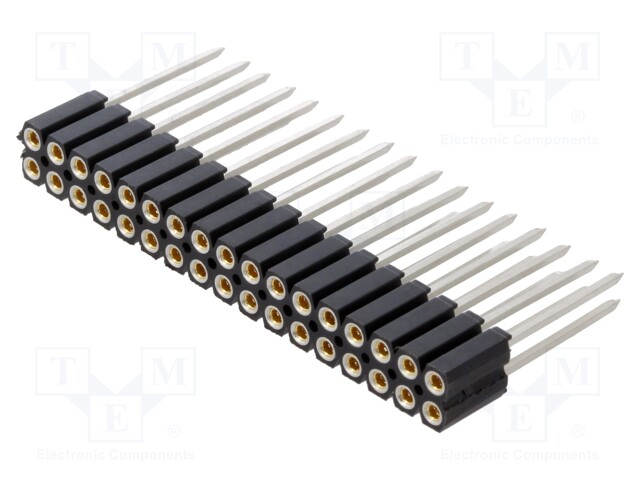 Socket; pin strips; female; PIN: 34; straight; 2.54mm; THT; 2x17