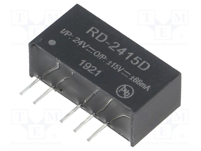 Converter: DC/DC; 2W; Uin: 21.6÷26.4V; Uout: 15VDC; Uout2: -15VDC