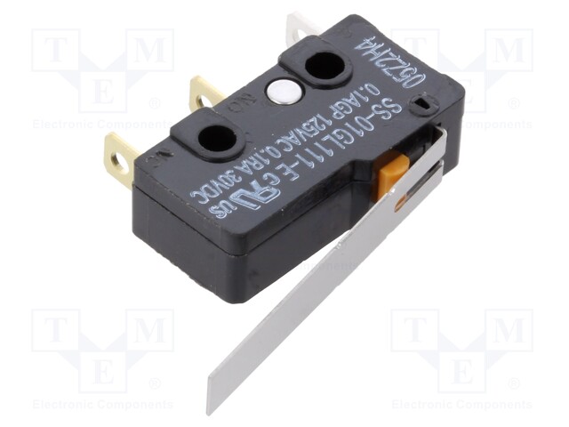 Microswitch SNAP ACTION; SPDT; 0.1A/30VDC; Rcont max: 100mΩ; IP40