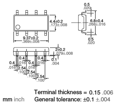 Relay: solid state; Icntrl max: 3mA; 100mA; max.350VAC; max.350VDC