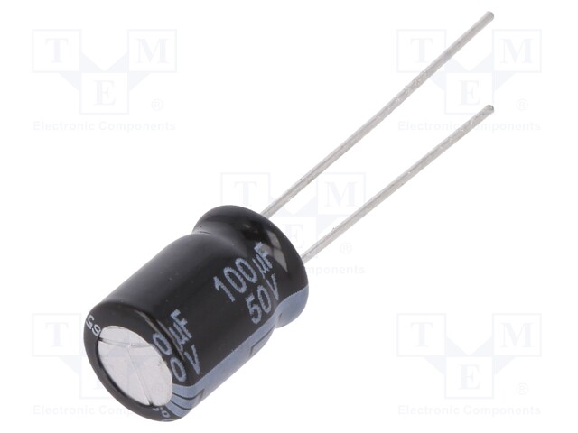 Capacitor: electrolytic; low impedance; THT; 100uF; 50VDC; ±20%