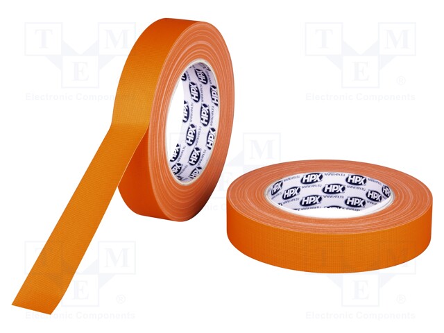 Tape: duct; W: 25mm; L: 25m; Thk: 0.3mm; orange; natural rubber