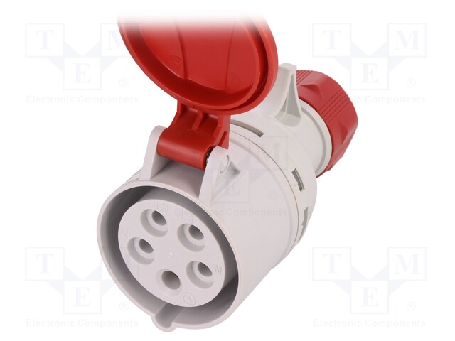 Connector: AC supply 3-phase; plug; female; 16A; 400VAC; IEC 60309