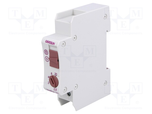 Staircase timer; IP20; 230VAC; SPST-NO; 17.5x85x62mm; DIN; 16A