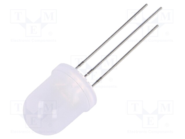 LED; 10mm; bicolour; red/green; 350mcd; 50mcd; 50°; cathode