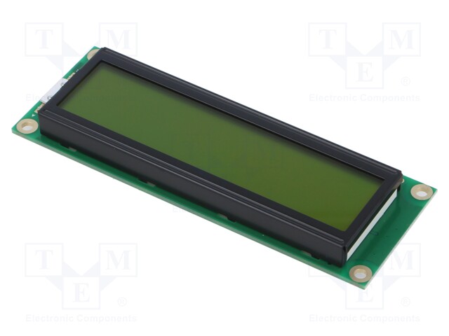 Display: LCD; alphanumeric; STN Positive; 16x2; 122x44x13.6mm; LED