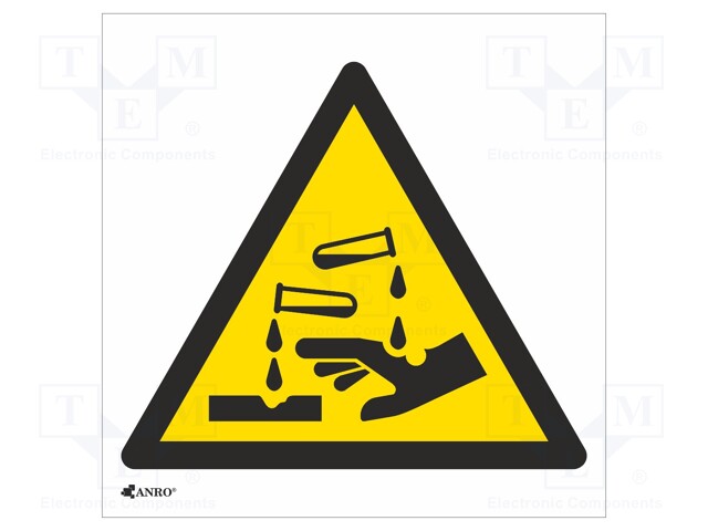 Safety sign; warning; Mat: self-adhesive folie; W: 200mm; H: 200mm