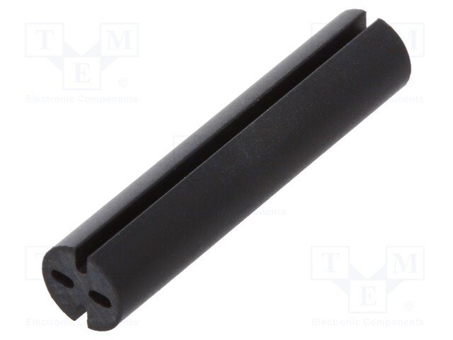 Spacer sleeve; LED; Øout: 5.1mm; ØLED: 5mm; L: 24mm; black; UL94V-0