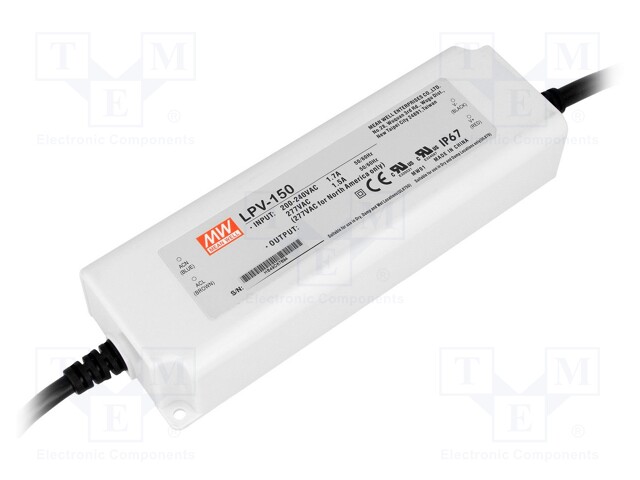 Power supply: switched-mode; LED; 153.6W; 48VDC; 3.2A; 180÷305VAC