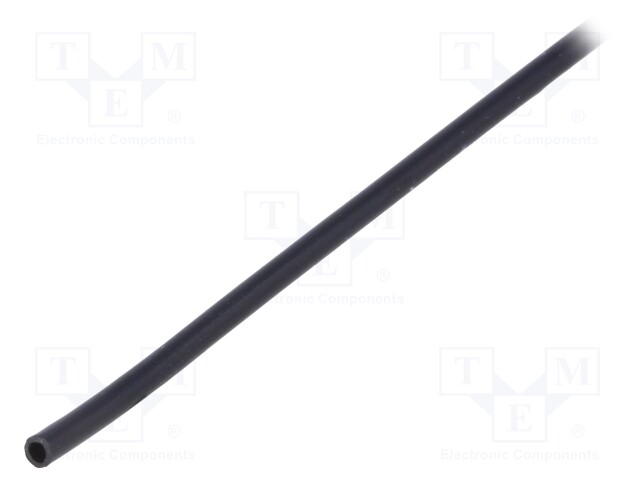 Insulating tube; Mat: PVC; black; -20÷125°C; Øint: 1.5mm; L: 10m