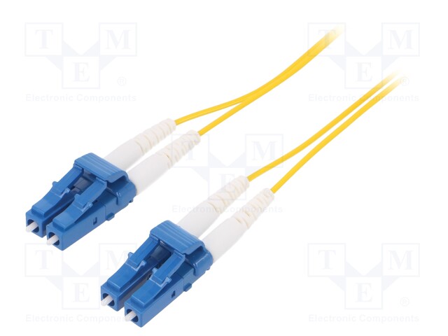 Fiber patch cord; OS2; both sides,LC/UPC; 5m; LSZH; yellow