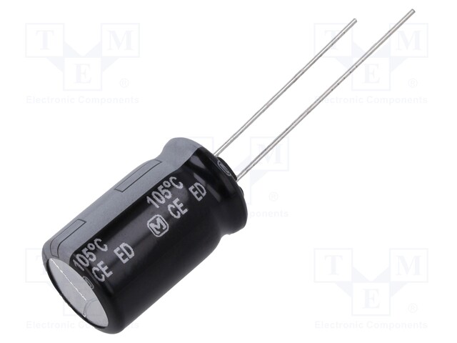 Capacitor: electrolytic; THT; 10uF; 450VDC; Ø12.5x20mm; Pitch: 5mm