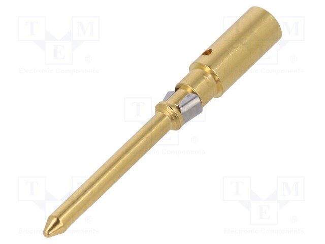 Contact; male; 2.5mm2; Han D; nickel plated,gold-plated; crimped