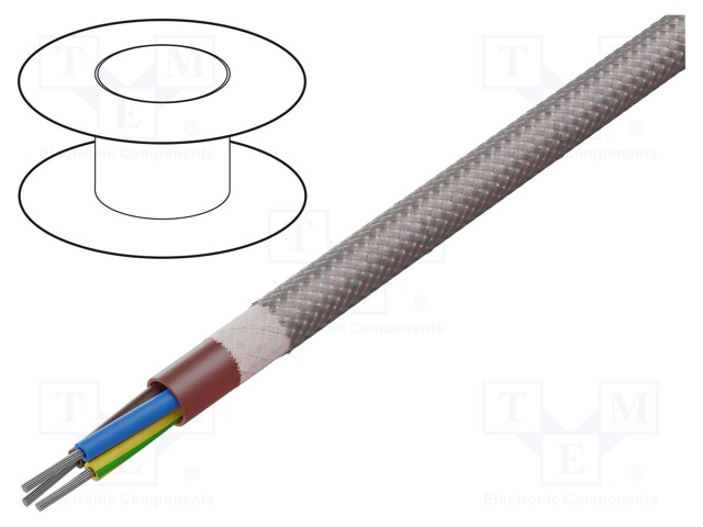 Wire; SiHF; Cu; stranded; 3G4mm2; silicone; brown-red; -60÷180°C