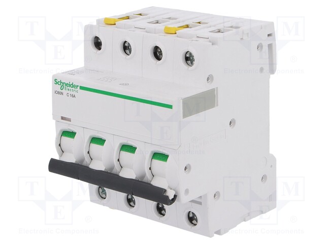 Circuit breaker; 400VAC; Inom: 16A; Poles: 4; DIN; Charact: C; 6kA