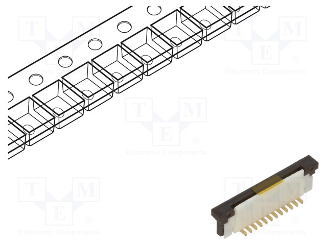 Connector: FFC (FPC); vertical; PIN: 12; ZIF; SMT; 125V; 1A; -25÷85°C