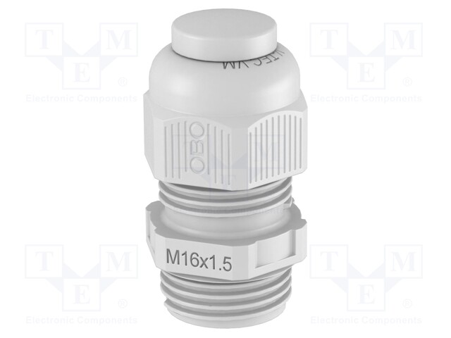 Cable gland; M16; light grey