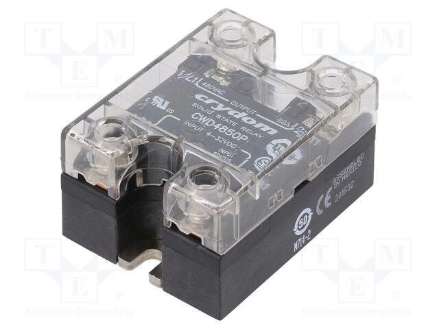 Relay: solid state; Ucntrl: 4÷32VDC; 50A; 48÷660VAC; screw type