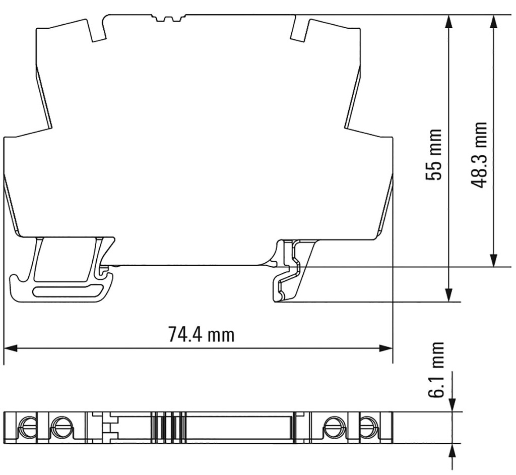 Relay: interface; SPST-NO; Ucntrl: 48÷60VDC; 100mA; 24÷230VAC; DIN