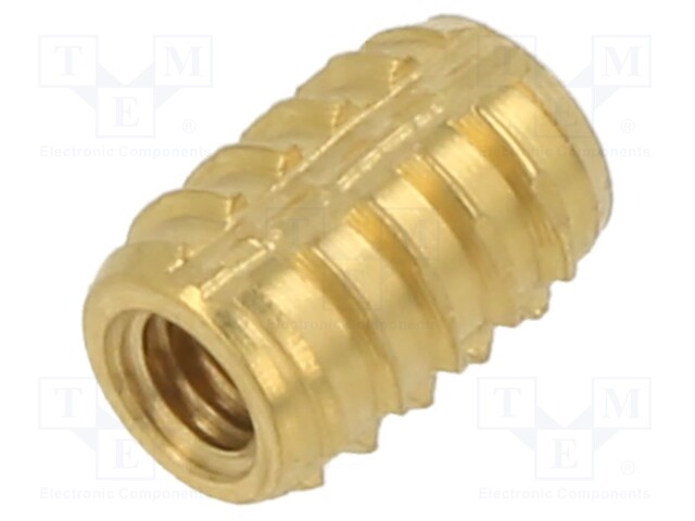 Threaded insert; brass; M2,5; BN: 37915; L: 6.25mm; TRISERT®