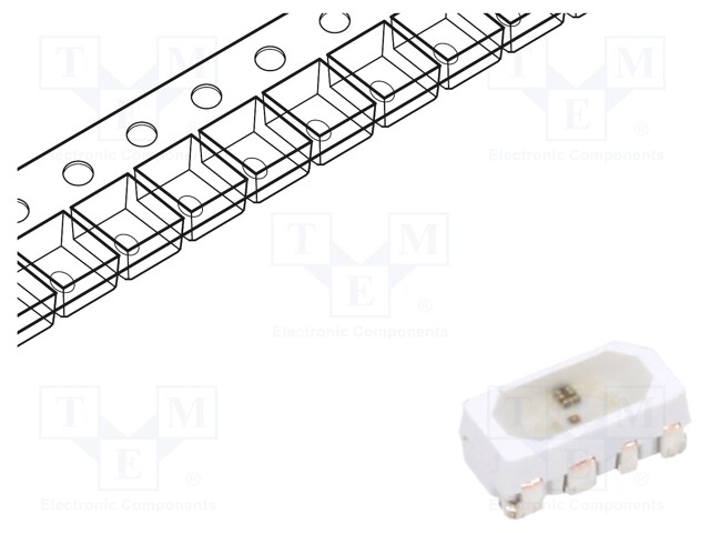 Programmable LED; SMD; 4020,PLCC4; RGB; 4x2x1.5mm; 4.5÷5.5V; 12mA