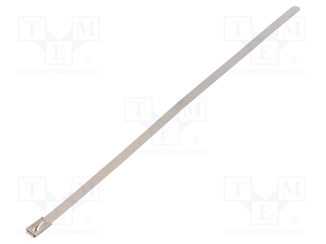 Cable tie; L: 200mm; W: 4.6mm; stainless steel; 445N; Colour: steel