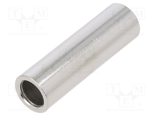 Spacer sleeve; 8.2mm; cylindrical; brass; nickel; Out.diam: 40mm