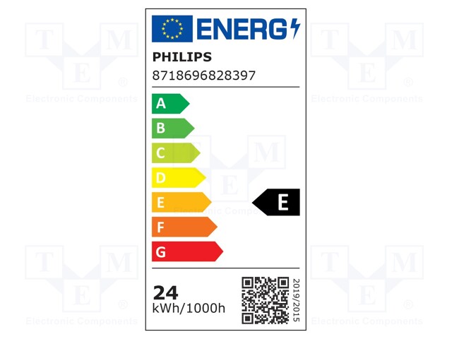 LED lamp; warm white; 2G11; 53/77VAC; 3200lm; 24W; 160°; 3000K