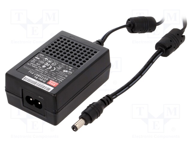 Power supply: switched-mode; 28VDC; 0.89A; Out: 5,5/2,1; 25W; 88%