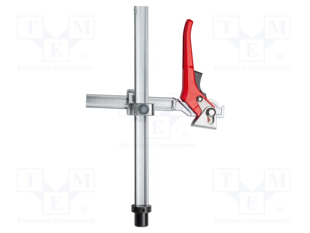 Clamping element; with adjustable height; for welding tables