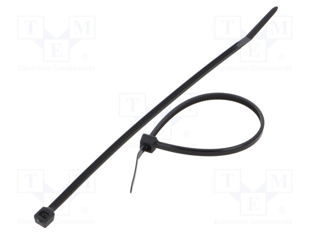 Cable tie; L: 120mm; W: 2.5mm; polyamide; 80N; black; Ømax: 30mm