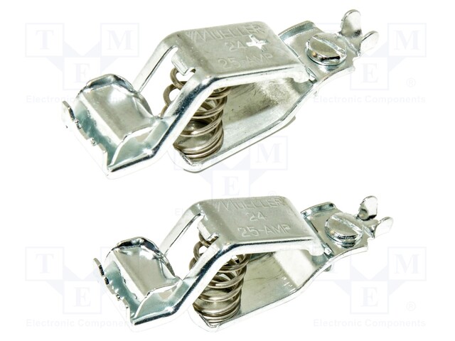 Crocodile clip; 25A; Contacts: steel; screw terminal,crimped