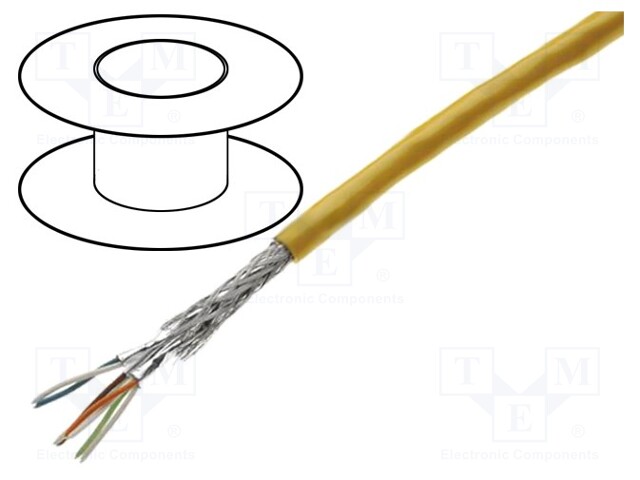 Wire; S/FTP; industrial Ethernet; 6a; stranded; Cu; 4x2x26AWG; PVC