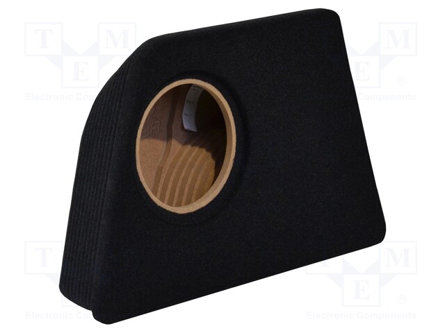 Car loudspeaker enclosure; MDF; black; textil; 9l; 200mm; 222mm