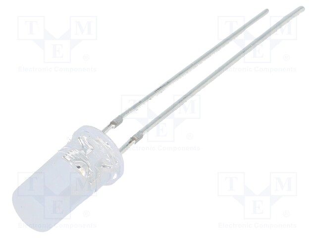 LED; 5mm; blue; 500÷750mcd; 120°; Front: flat; Pitch: 2.54mm