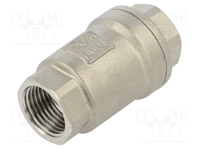 Check valve; acid resistant steel AISI 316; PTFE; max.16bar