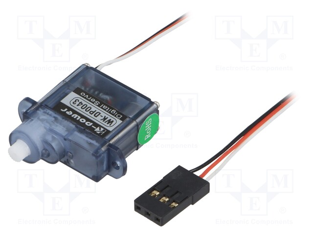 Motor: servo; 4.8÷6VDC; micro; digital; 4.3g; 20x8.2x19.3mm; nylon