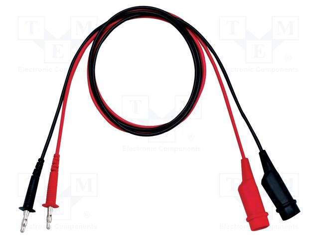 Set of test leads; Imax: 3A; Len: 1m; banana plug,aligator clip