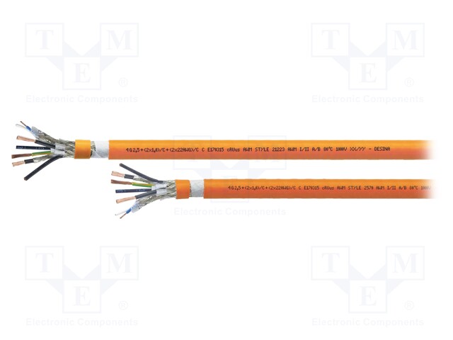 Wire: servo drive; TOPSERV®Hybrid; 4G16mm2 + 2x1,5mm2 + 2xAWG22