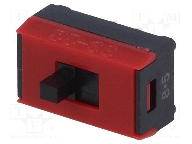 Switch: slide; DPDT; 0.2A/30VDC; Mounting: vertical; -15÷60°C