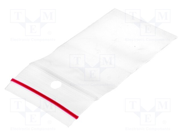 Self-seal bag; L: 60mm; Width: 40mm; Thick: 45um; polyetylene