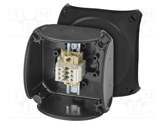 Enclosure: junction box; X: 93mm; Y: 93mm; Z: 62mm; IP66; black