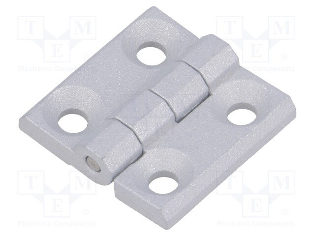 Hinge; Width: 30mm; zinc and aluminium alloy; silver; H: 30mm