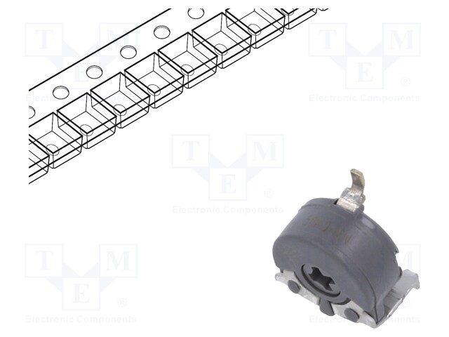 Potentiometer: mounting; single turn,horizontal; 50kΩ; 100mW; SMD